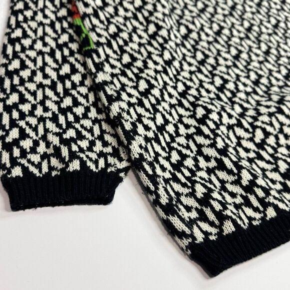 Vintage 90s Jamie Scott Abstract Knit Sweater Women's Size S Wild Pattern - Picture 3 of 8